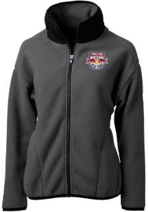 Cutter and Buck New York Red Bulls Womens Graphite Cascade Sherpa Light Weight Jacket