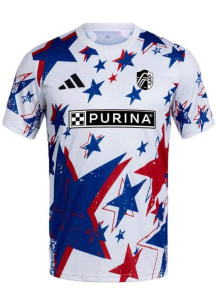 Adidas St Louis City SC Mens White Americana Pre-match Jersey