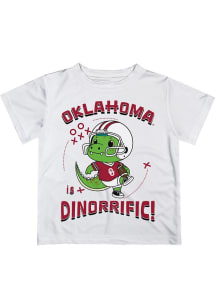 Vive La Fete Oklahoma Sooners Infant Dino-Riffic Short Sleeve T-Shirt White