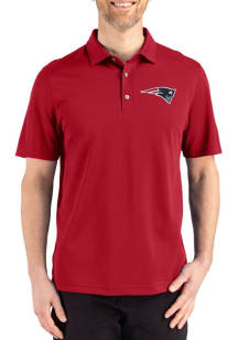 Cutter and Buck New England Patriots Red Advantage Refresh Pique Big and Tall Polo