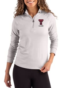 Cutter and Buck Texas Tech Red Raiders Womens Ash Coastline Qtr Zip