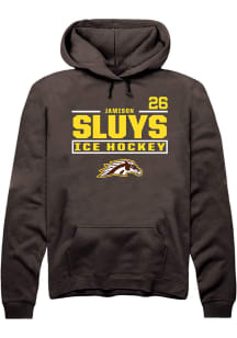 Jamison Sluys Western Michigan Broncos Mens Brown NIL Stacked Box Player Hood
