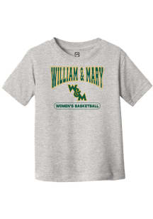 Summit Sportswear William & Mary Tribe Youth Grey Womens Basketball Short Sleeve T-Shirt