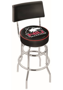 Northern Illinois Huskies Double-Ring Swivel with Back Pub Stool - Black