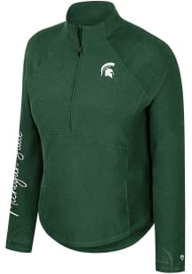 Colosseum Michigan State Spartans Womens Green Gravity Qtr Zip Pullover