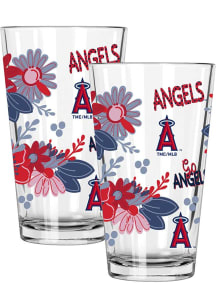 Los Angeles Angels Flowers 2 Pack 16oz Pint Glass -