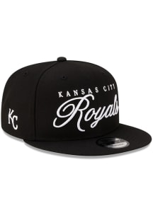 New Era Kansas City Royals Black Scripted 9FIFTY Mens Snapback Hat