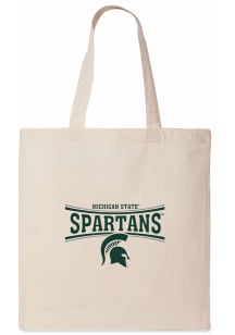 Michigan State Spartans White Canvas Tote