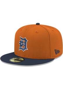 New Era Detroit Tigers Mens Orange 2T 59FIFTY Fitted Hat