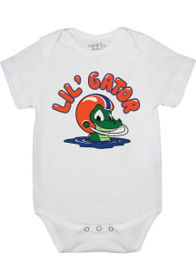 Florida Gators Baby White Lil Gator Short Sleeve One Piece
