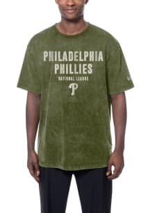 New Era Philadelphia Phillies Olive Armed Forces Short Sleeve T Shirt