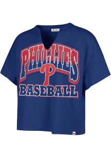 47 Philadelphia Phillies Womens Blue Win Big Short Sleeve T-Shirt