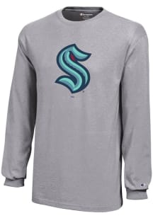 Champion Seattle Kraken Youth Grey Core Long Sleeve T-Shirt