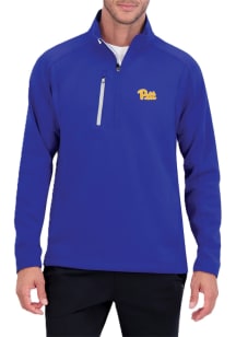 Zero Restriction Pitt Panthers Mens Blue Z500 Long Sleeve Qtr Zip Pullover