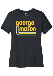 Summit Sportswear George Mason University Womens Black Stripes Short Sleeve T-Shirt
