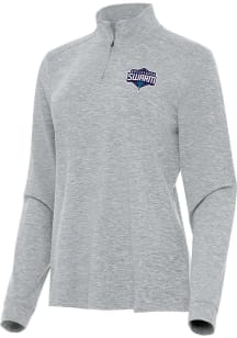 Antigua Greensboro Swarm Womens Grey Heather Mentor Qtr Zip Pullover