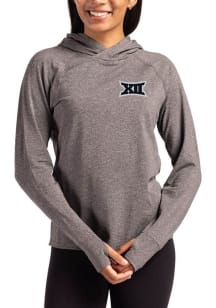 Cutter and Buck Big 12 Womens Black Adapt Knit Hood Hooded Sweatshirt