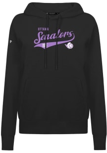 Levelwear Ottawa Senators Womens Black Adorn Glide Hooded Sweatshirt