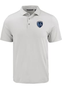 Cutter and Buck Sporting Kansas City Mens Grey Coastline Eco Short Sleeve Polo