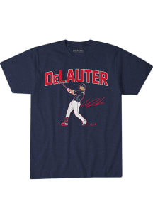 Chase DeLauter Cleveland Guardians Youth Navy Blue Slugger Swing Player Tee