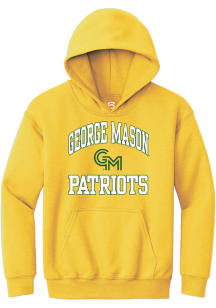 Summit Sportswear George Mason University Youth Gold No 1 Neutral Long Sleeve Hoodie