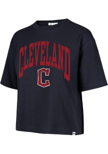47 Cleveland Guardians Womens Navy Blue Reed Short Sleeve T-Shirt
