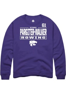 Sienna Pargiter-Walker K-State Wildcats Mens Purple NIL Stacked Box Player Crew