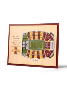 Iowa State Cyclones 5 Layer Stadium View Wall Art - Cardinal