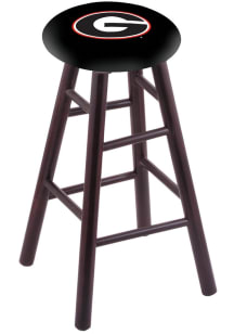 Georgia Bulldogs Round Cushion Maple Pub Stool - Brown