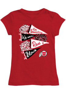 Vive La Fete Utah Utes Girls Red Lexie Short Sleeve Tee