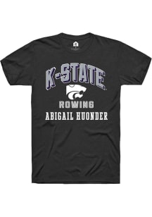 Abigail Huonder K-State Wildcats Black NIL Arch Logo Short Sleeve Player T Shirt