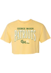 Summit Sportswear George Mason University Womens Yellow Retro Short Sleeve T-Shirt
