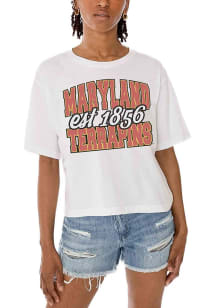 Gameday Couture Maryland Terrapins Womens White Deep Roots Short Sleeve T-Shirt