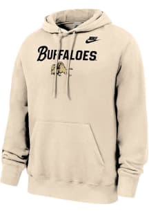 Nike Colorado Buffaloes Mens Natural Club Fleece Long Sleeve Hoodie