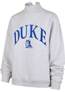 47 Duke Blue Devils Womens Ash Vantage Mock Crew Sweatshirt