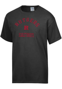 Gear For Sports Rutgers Scarlet Knights Womens Black Arch Garment Dyed Short Sleeve T-Shirt