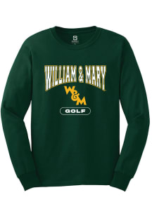 Summit Sportswear William & Mary Tribe Green Golf Long Sleeve T Shirt