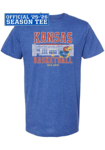 Summit Sportswear Kansas Jayhawks Blue Basketball Official Tee Short Sleeve T Shirt