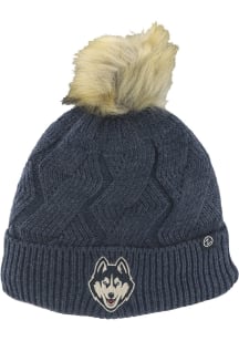 Zephyr UConn Huskies Navy Blue Tina Cuff Pom Beanie Mens Knit Hat