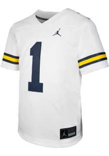 Nike Michigan Wolverines Youth White Sideline Replica Alt 2 Football Jersey