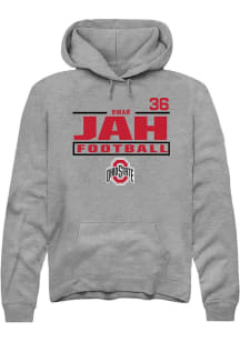 Omar Jah Ohio State Buckeyes Mens Graphite Football NIL Stacked Box Player Hood