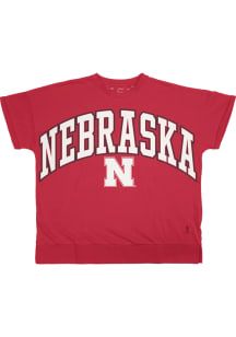 Pressbox Nebraska Cornhuskers Womens Red Janise Short Sleeve T-Shirt