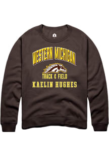 Kaelin Hughes Western Michigan Broncos Mens Brown NIL Arch Logo Player Crew