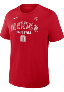 Nike Mexico Red Authentic Collection Early Work World Baseball Classic Short Sleeve Fashion T Shir..