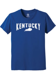 Summit Sportswear Kentucky Youth Blue State Shape Short Sleeve T-Shirt