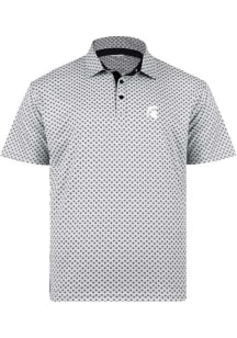 Swannies Michigan State Spartans Mens Black Hazelwood Short Sleeve Polo