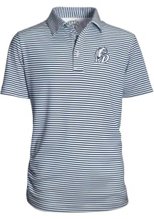 Drake Bulldogs Youth Navy Blue Carson Short Sleeve Polo Shirt