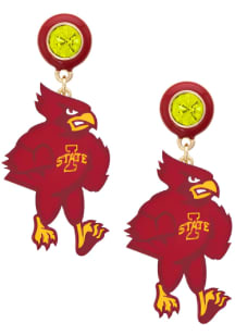 Iowa State Cyclones Resin Mascot Womens Earrings