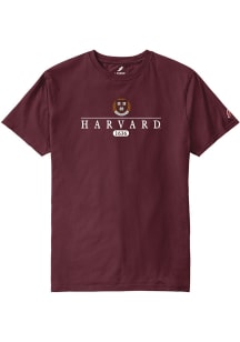 Harvard Crimson Maroon Shield Short Sleeve T Shirt