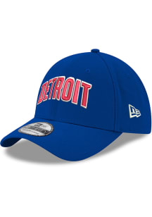 New Era Detroit Pistons Mens Blue Alt Team Classic 39THIRTY Flex Hat